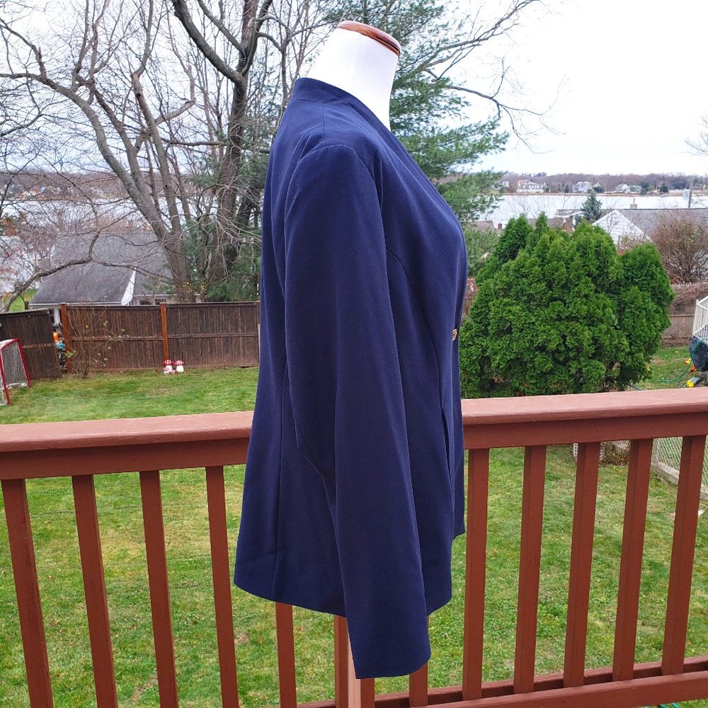++ DANA BUCHMAN Navy Blue Blazer Plus Sz 16 NWT - Picture 6 of 12